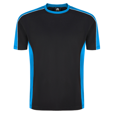 Avocet Two Tone Polyester T-Shirt In Black/Royal