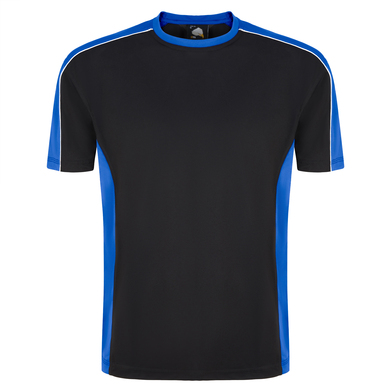 Avocet Two Tone Polyester T-Shirt In Black - Royal
