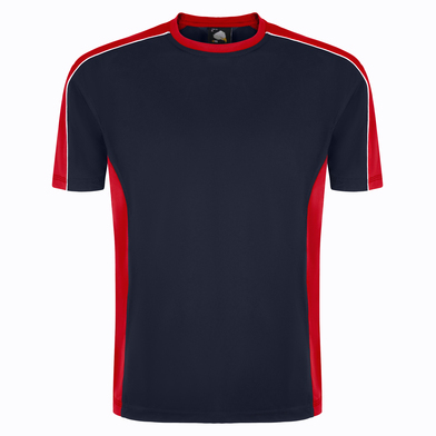 Avocet Two Tone Polyester T-Shirt In Navy - Red