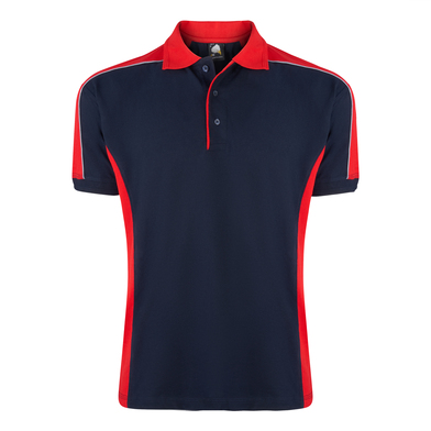 Avocet Two Tone Poloshirt In Navy - Red
