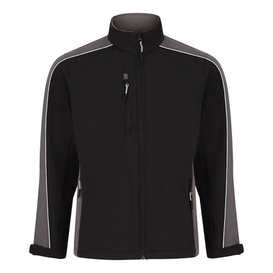 Avocet Two Tone Softshell Jacket In Black - Graphite