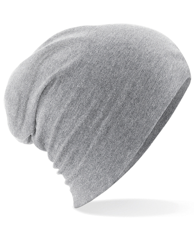 Hemsedal Cotton Slouch Beanie In Heather Grey