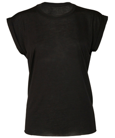 Women's Flowy Muscle Tee With Rolled Cuff