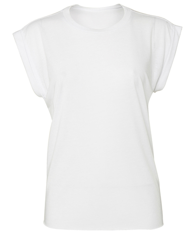 Bella Canvas - Women's Flowy Muscle Tee With Rolled Cuff