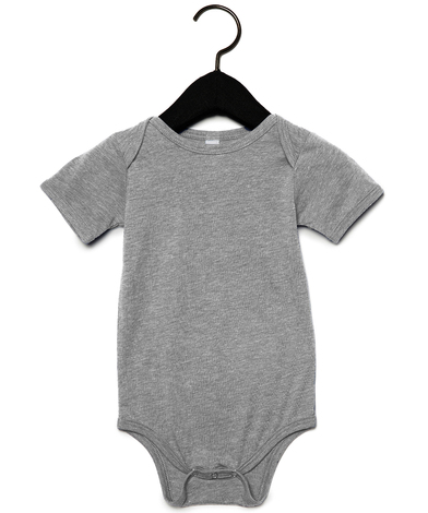 Baby Triblend Short Sleeve One Piece In Grey Triblend