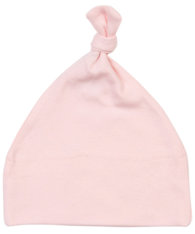 Baby One-knot Hat In Powder Pink