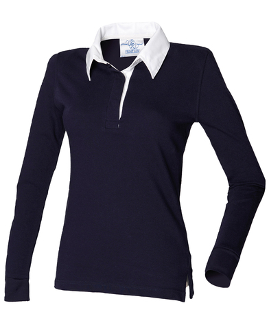 Front Row - Women's Long Sleeve Plain Rugby Shirt