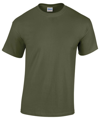 Heavy Cotton Youth T-shirt In Military Green