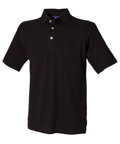 Classic cotton piqu polo with stand-up collar