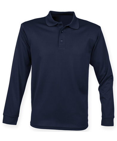 Henbury - Long Sleeve Coolplus Polo Shirt