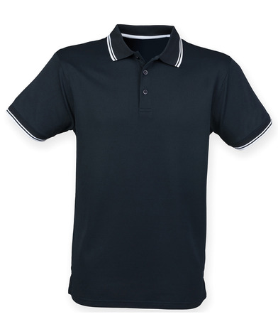 Double Tipped Coolplus Polo Shirt In Navy/White