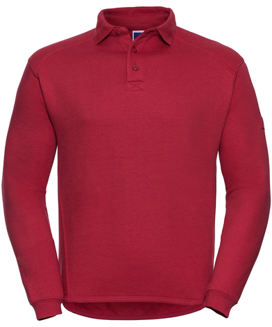 Heavy-duty Collar Sweatshirt In Classic Red