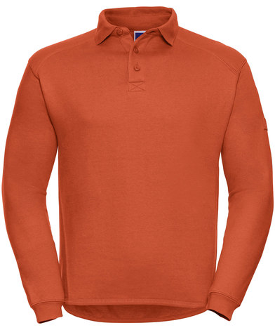 Heavy-duty Collar Sweatshirt In Orange