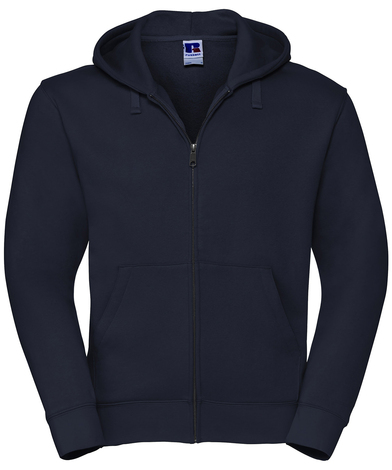 Authentic Zipped Hooded Sweat In French Navy