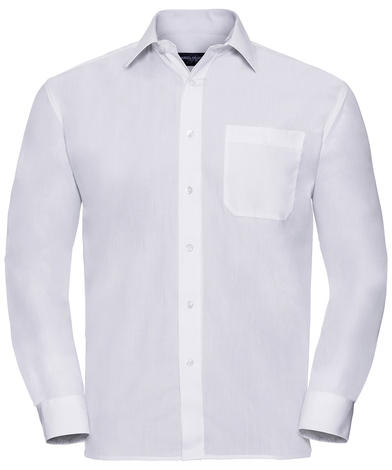 Russell Collection - Long Sleeve Polycotton Easycare Poplin Shirt