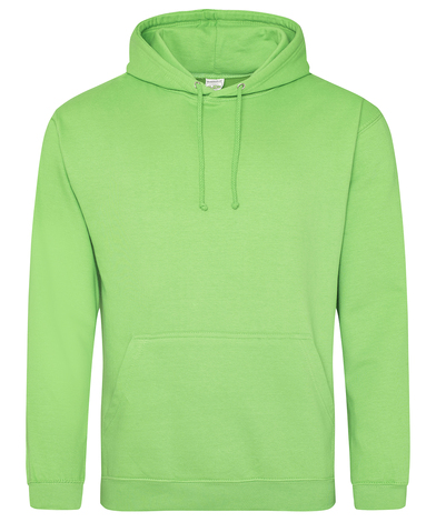 College Hoodie In Lime Green