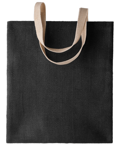 100% Natural Yarn Dyed Jute Bag In Black