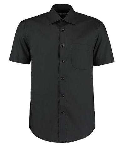 Business Shirt Short-sleeved (classic Fit) In Black