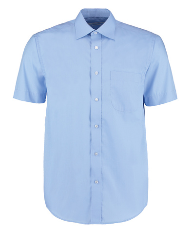 Business Shirt Short-sleeved (classic Fit) In Light Blue