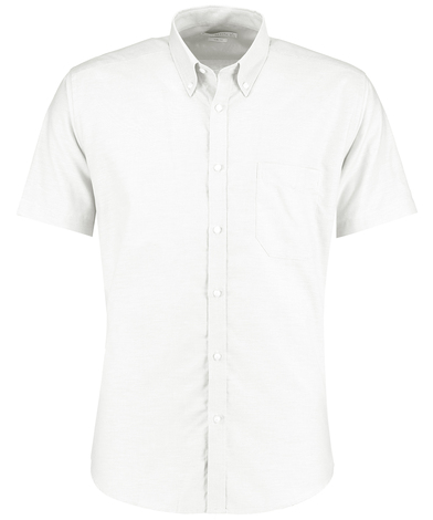 Kustom Kit - Slim Fit Workwear Oxford Shirt Short Sleeve