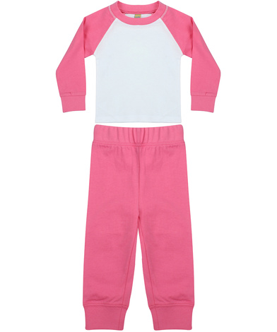 Children's Pyjamas In Candyfloss Pink/White