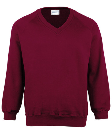 Coloursure V-neck Sweatshirt In Burgundy