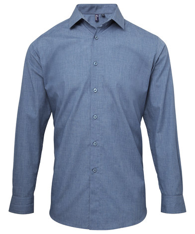 Premier - Poplin Cross-dye Roll Sleeve Shirt