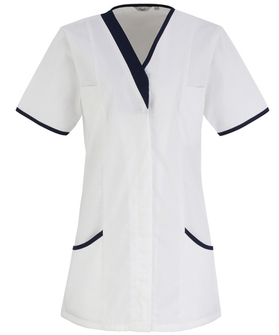 Daisy Healthcare Tunic In White/Navy