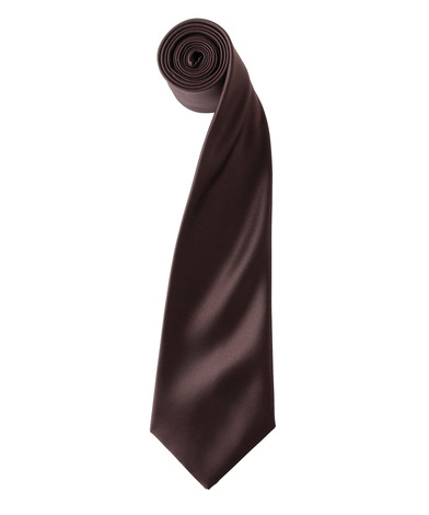 'Colours' Satin Tie In Brown