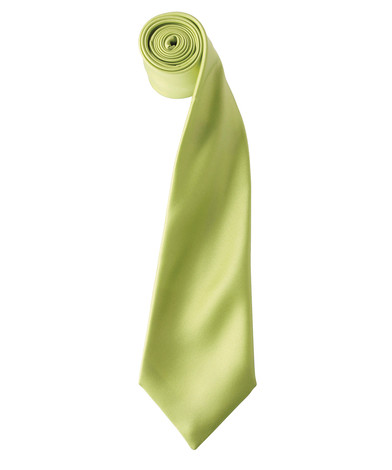 'Colours' Satin Tie In Lime
