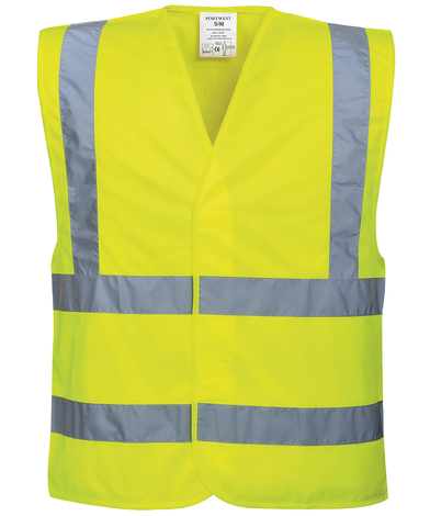 Hi-vis Two-band-and-brace Vest (C470) In Yellow