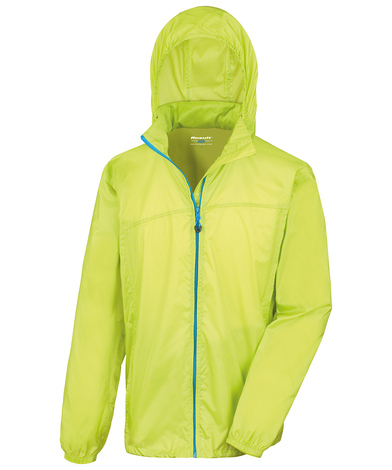 HDi Quest Lightweight Stowable Jacket In Lime/Royal