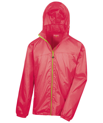 HDi Quest Lightweight Stowable Jacket In Raspberry/Lime