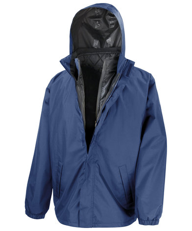 Core 3-in-1 Jacket With Quilted Bodywarmer In Navy