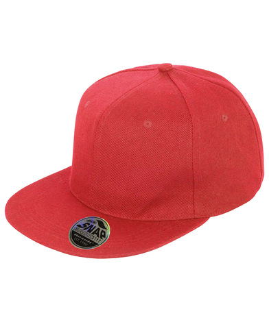 Bronx Original Flat Peak Snapback Cap In Red