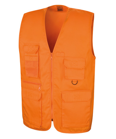 Adventure Safari Waistcoat In Orange