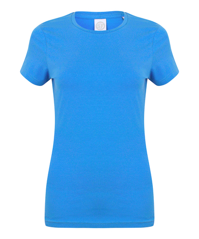 Feel Good Women's Stretch T-shirt In Heather Blue