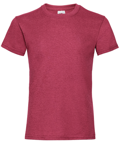 Girls Valueweight T In Vintage Heather Red