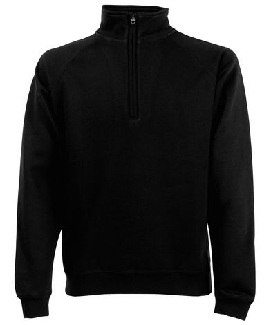 Classic 80/20 Zip Neck Sweatshirt In Black