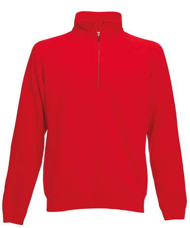 Classic 80/20 Zip Neck Sweatshirt In Red