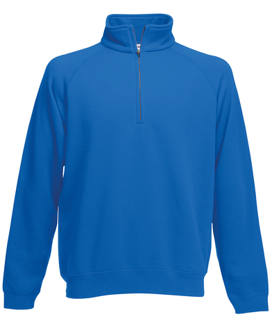 Classic 80/20 Zip Neck Sweatshirt In Royal Blue