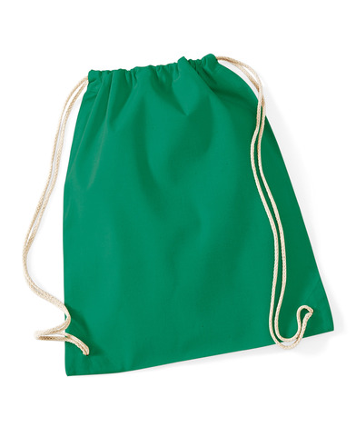 Cotton Gymsac In Kelly Green