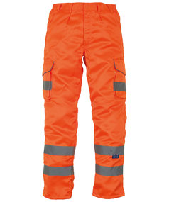 Hi-vis Polycotton Cargo Trousers With Kneepad Pockets (HV018T/3M)