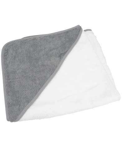 ARTG Babiezz Medium Baby Hooded Towel In White/Anthracite Grey/Anthracite Grey