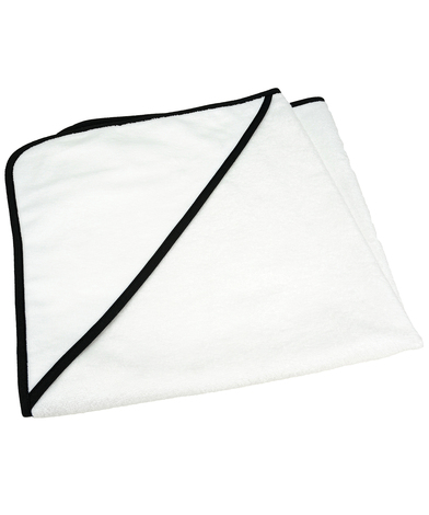 ARTG Babiezz All-over Sublimation Hooded Baby Towel In White/Black