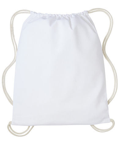 Gymsac With Cords In White/Natural