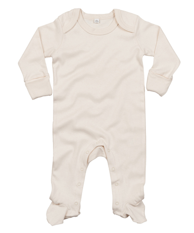 Baby Organic Envelope Sleepsuit With Mitts In Organic Natural