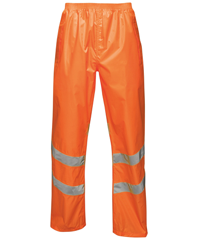 Hi-vis Pro Pack-away Trousers In Orange