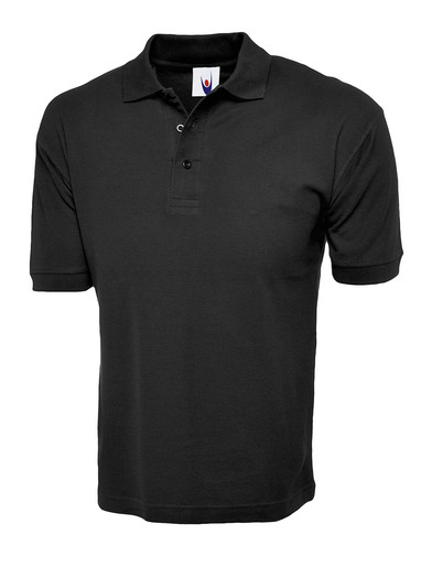 Cotton Rich Polo Shirt  In Black
