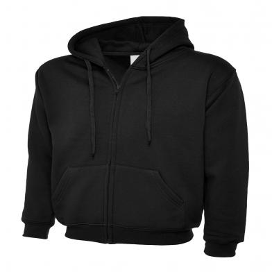 Classic Full Zip Hooded Sweatshirt  In Black